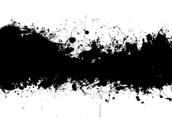 Tinta splat faixa preta — Vetor de Stock