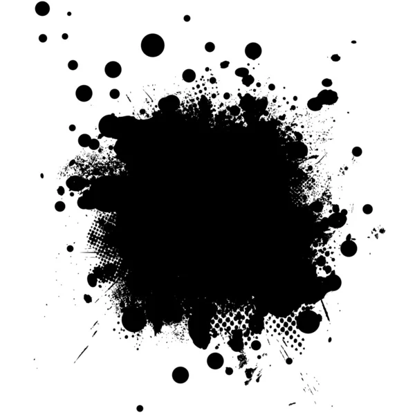 Ink black rnd — Stock Vector