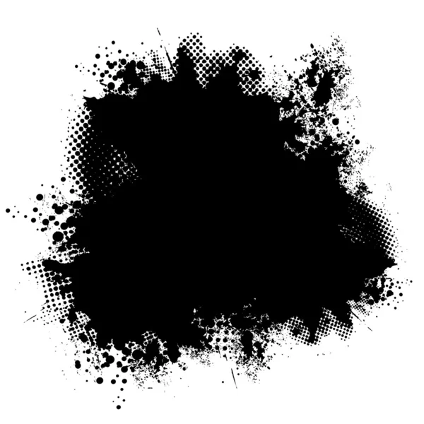 Ink black halftone — Stock Vector