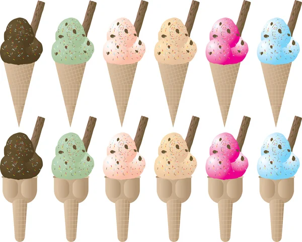 冰淇淋变异洒 — 图库矢量图片