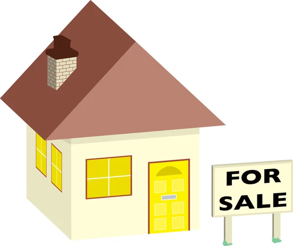 Huis te koop — Stockvector