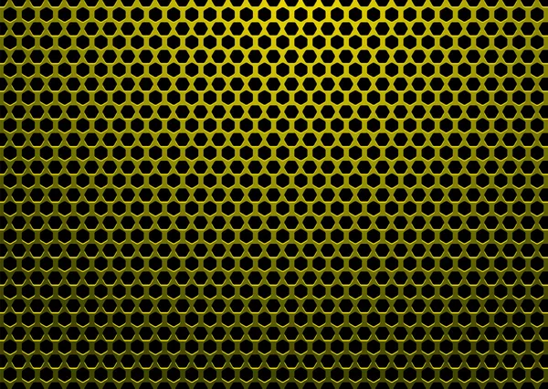 Hexagone métal or — Image vectorielle