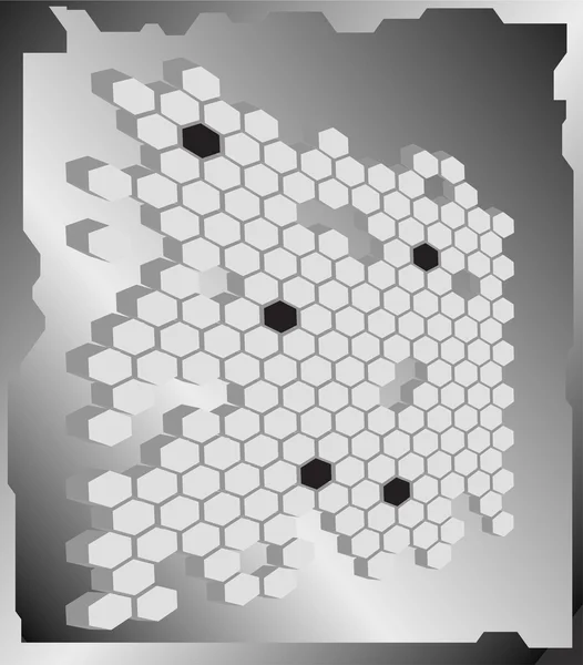 Grille hexa blk — Image vectorielle