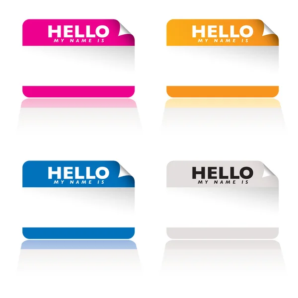 Hello my name is variation — Stock Vector