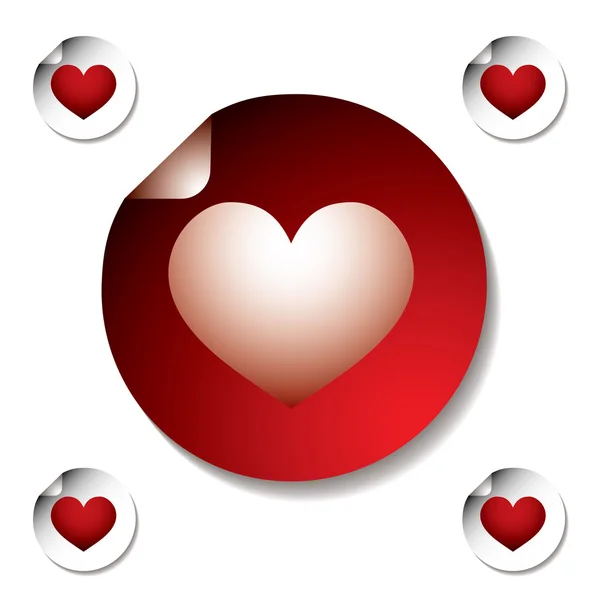 Heart sticker — Stock Vector