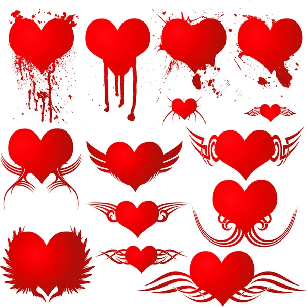 Sangre gótica del corazón — Vector de stock