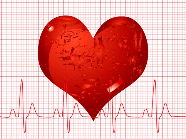 Batimento cardíaco — Vetor de Stock
