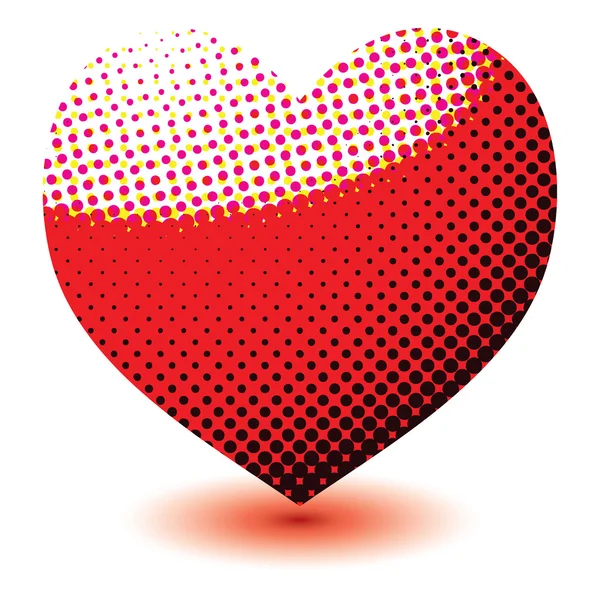 Μεσοτονικό αγάπη καρδιά — Διανυσματικό Αρχείο