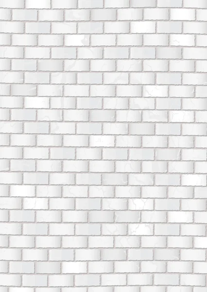 Grunge white brick wall — Stock Vector