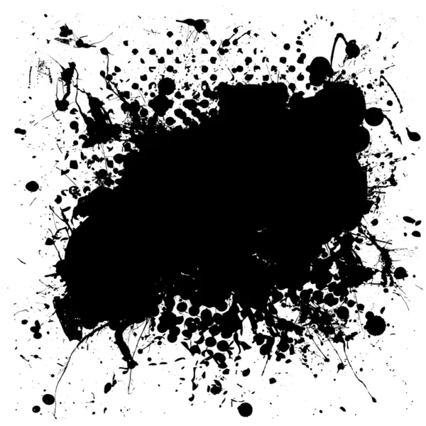 Grunge mottled ink splat — Stock Vector