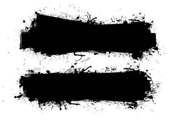 Grunge 墨水横幅黑色 — 图库矢量图片