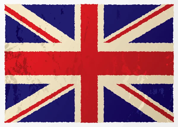 Гранж-британский флаг — стоковый вектор