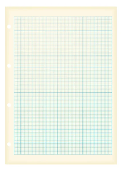 Grunge a4 Grafiekpapier blauw — Stockvector