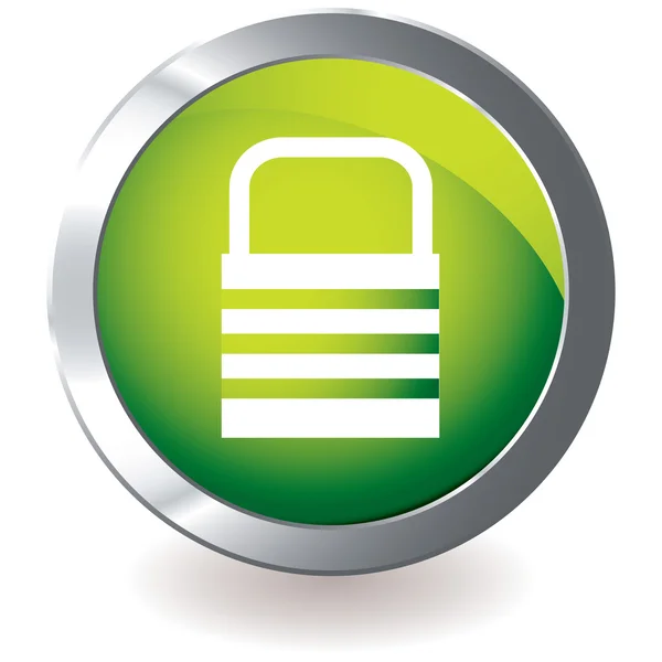 Green icon lock — Stock Vector
