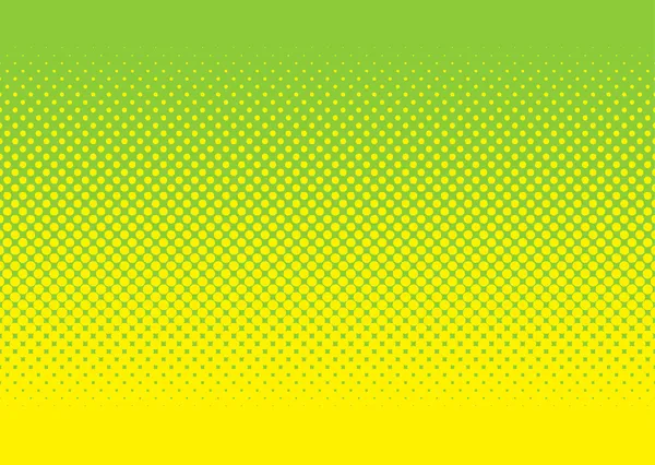 緑と黄色のハーフトーンのパターン — ストックベクタ
