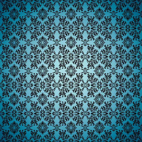 ゴシック様式のシームレスなブルーの壁紙 — ストックベクタ