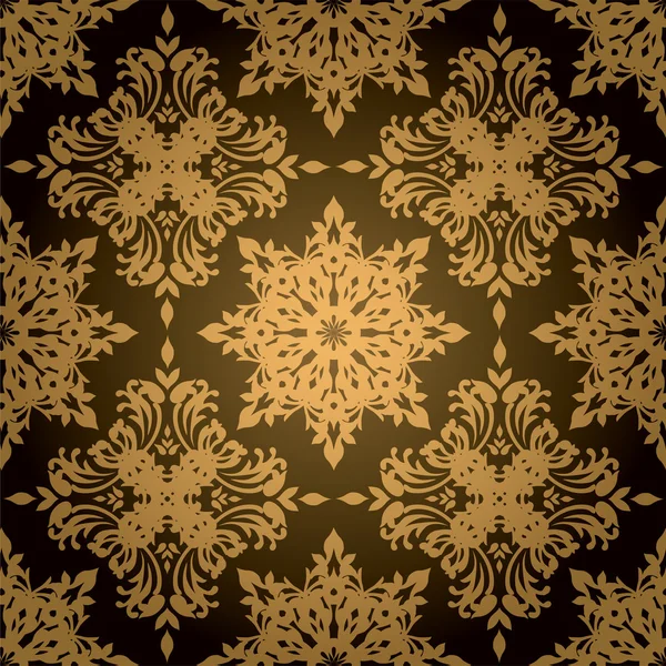 Gothic gold leaf — Stock Vector