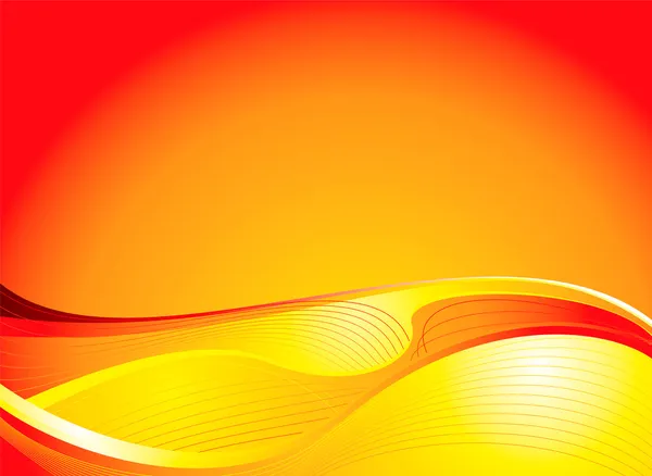 Lever de soleil doré — Image vectorielle