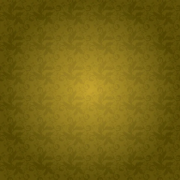 Golden floral tegel — Stockvector