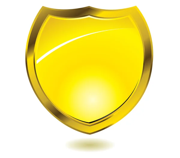 Gold shield — Stock Vector