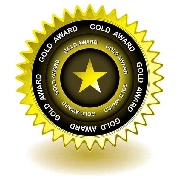 Gold award icon — Stock Vector