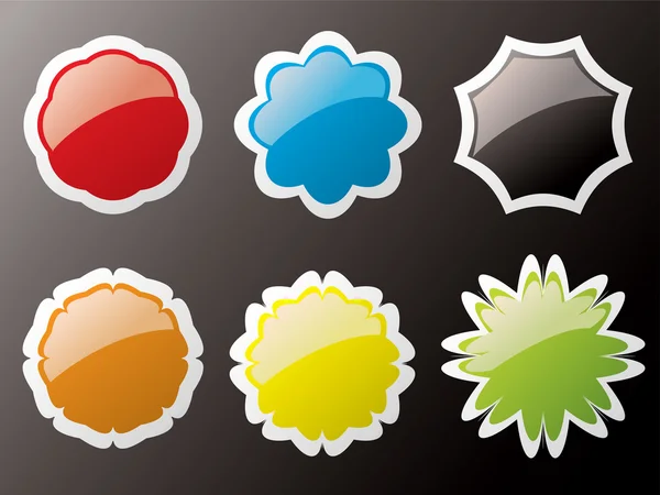 Glass buttons outlined — Stock Vector