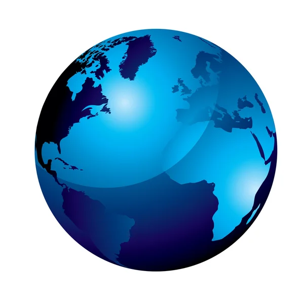 Gel globe blauw — Stockvector