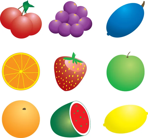 Frutas y verduras — Archivo Imágenes Vectoriales
