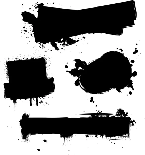 Четыре чернильные пятна — стоковый вектор