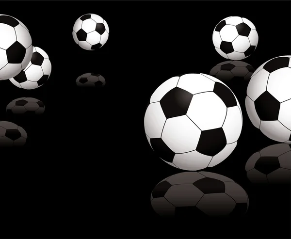 Футбол отражает черный — стоковый вектор