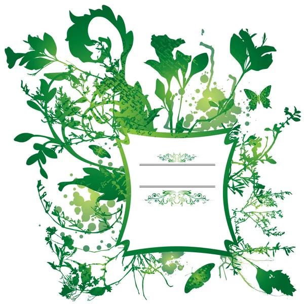 Bannière de pulvérisation florale — Image vectorielle