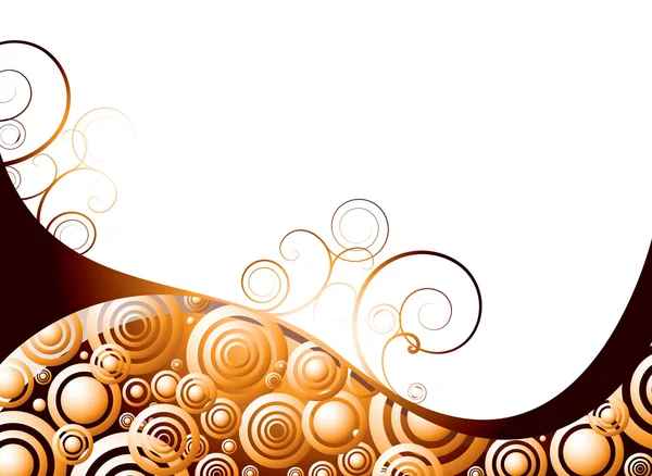 Espace floral orange — Image vectorielle