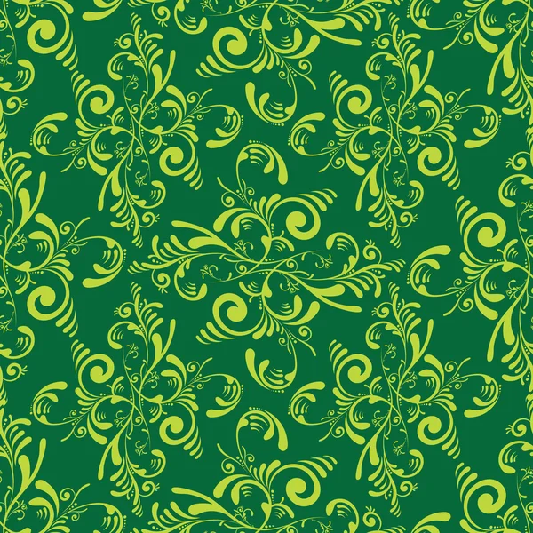 Floral green tile — Stock Vector