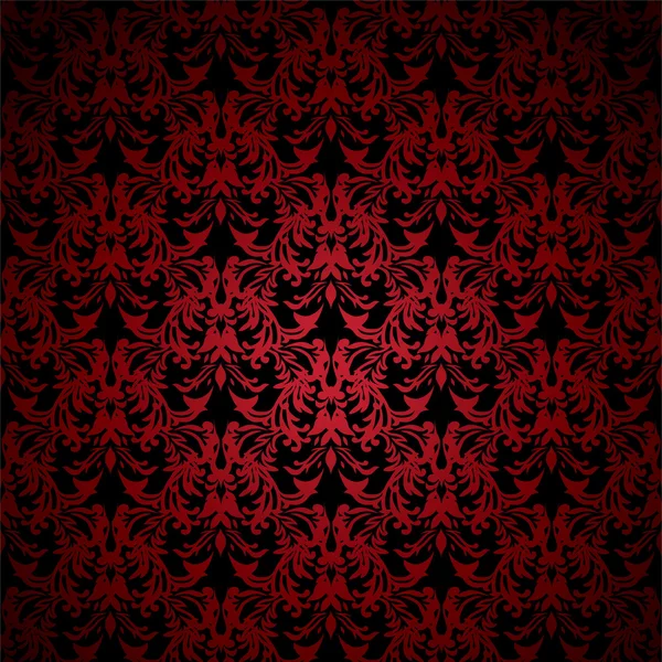 Rojo gótico floral — Archivo Imágenes Vectoriales