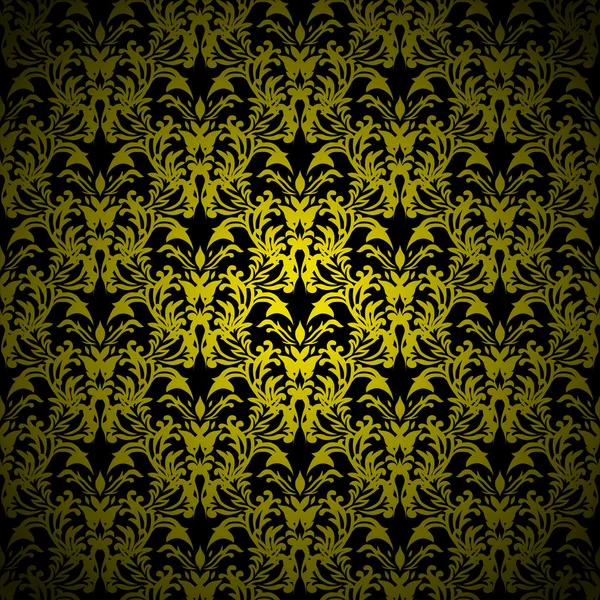 Oro gótico floral — Vector de stock