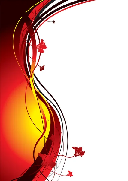 Floral fire — Stock Vector