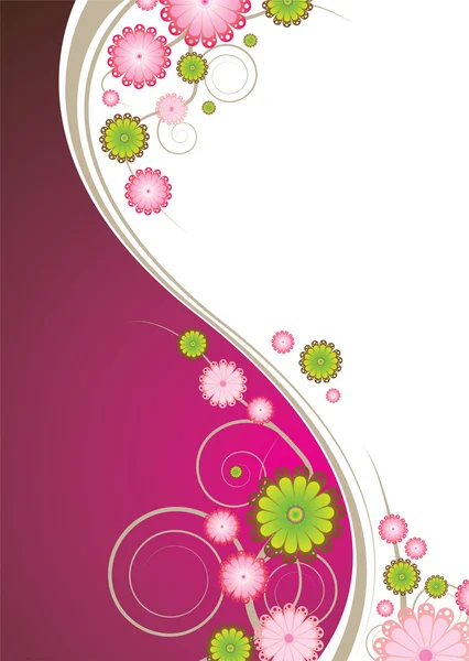 Floral explosion pink — Stock Vector