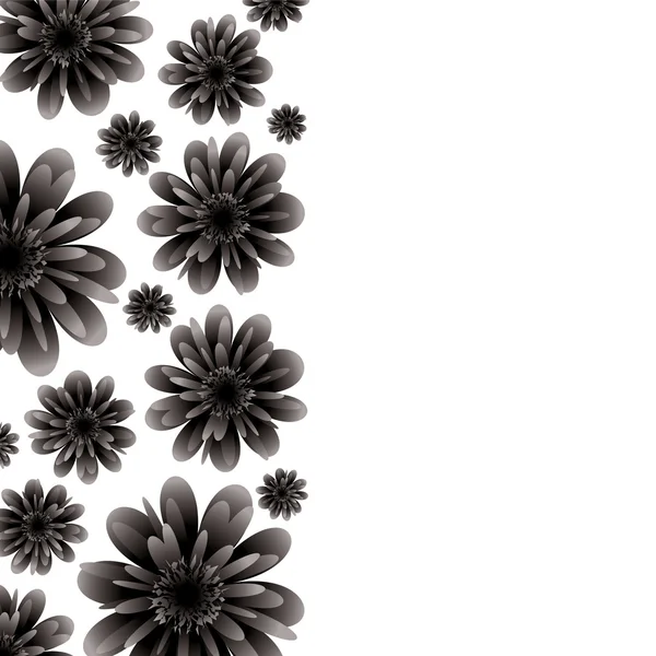 Floral banner black — Stock Vector