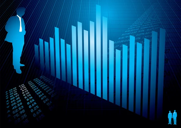 Pénzügyi adatok grafikonon — Stock Vector