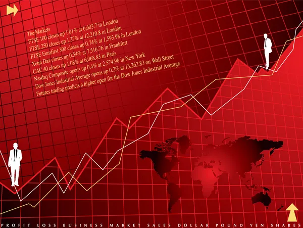 金融背景红色 — 图库矢量图片