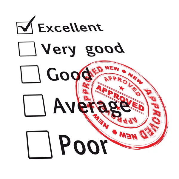 Excellent evaluation pass — Stock Vector