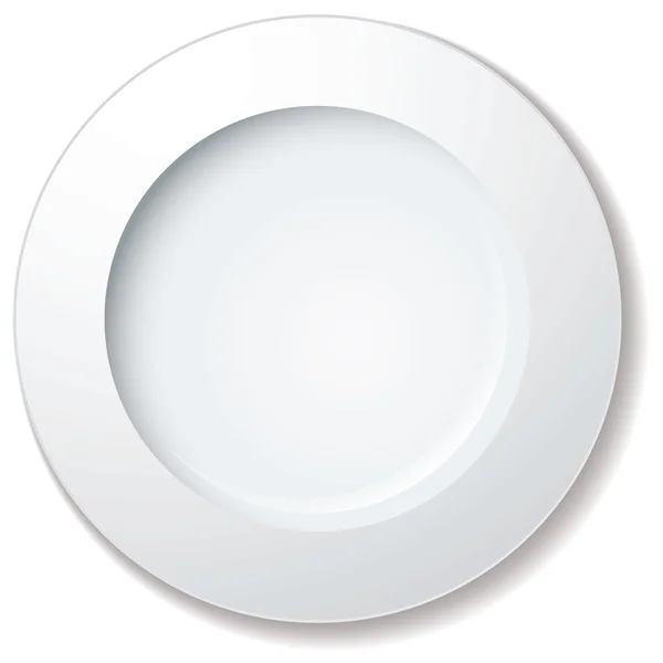 Dinner plate large rim — Stock Vector