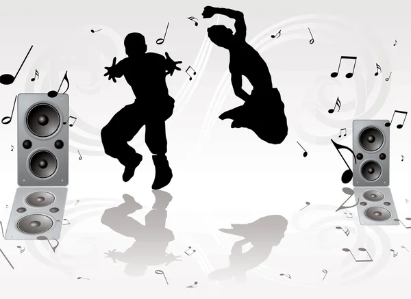 Dans müzik çifti — Stok Vektör