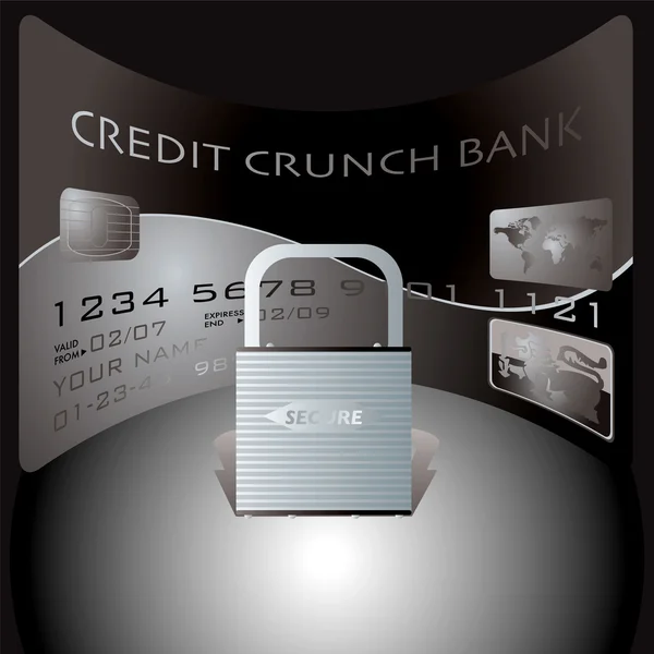 Bloqueio de cartão de crédito — Vetor de Stock