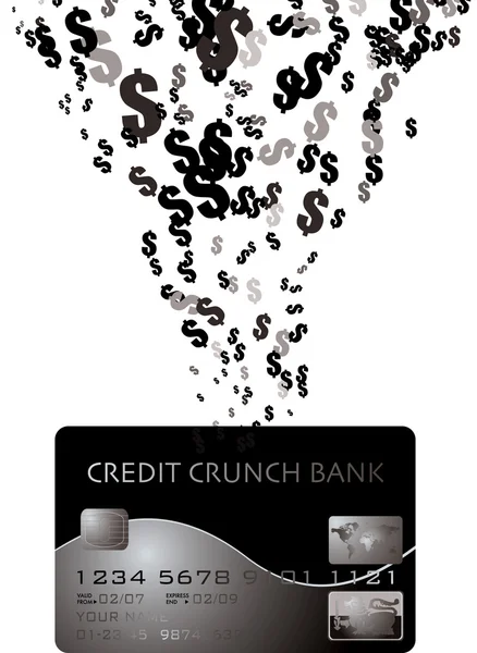 Dollar de carte de crédit — Image vectorielle