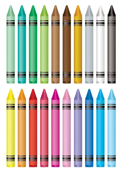 Selección de crayones — Vector de stock
