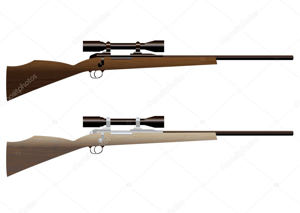 Hunting rifle ⬇ Vector Image by © Nicemonkey | Vector Stock 3422746