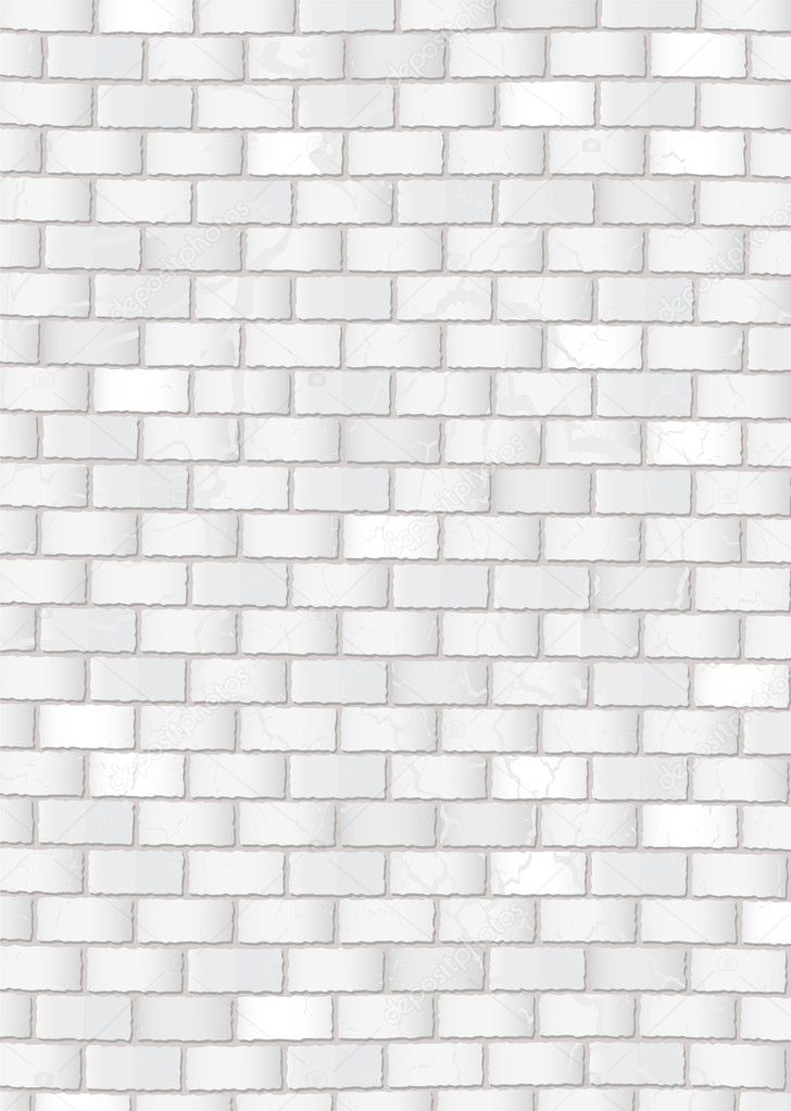Grunge white brick wall