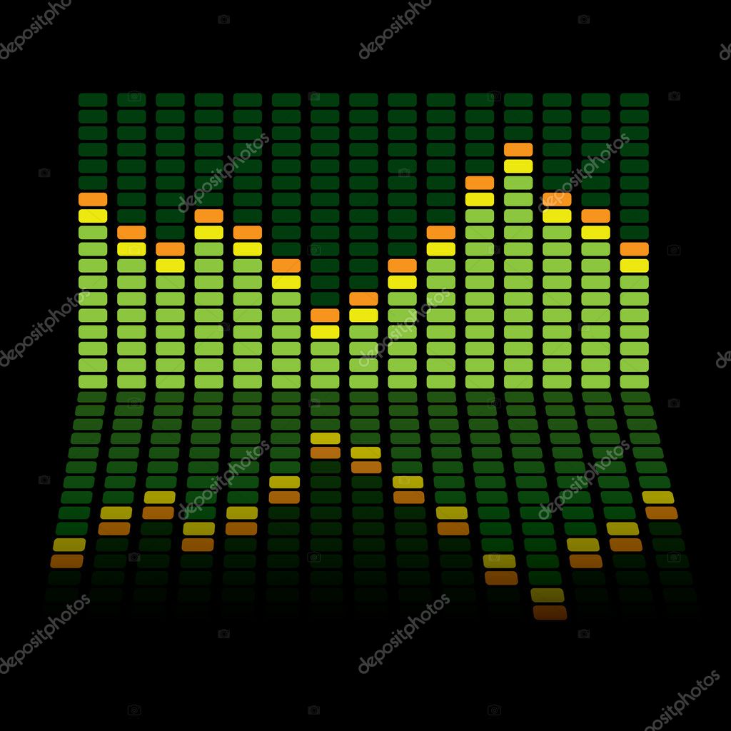 Graphic equalizer reflect Stock Vector Image by ©Nicemonkey 3423617