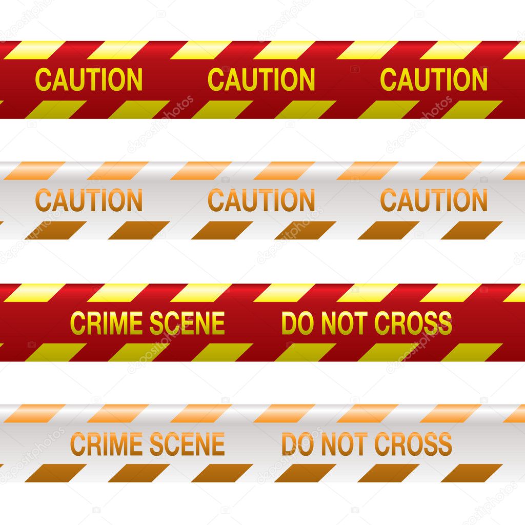 Crime scene tape red